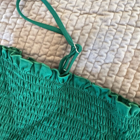 Cupshe - Green Monstera Print Ruffle Bikini -szXL - Picture 5 of 7